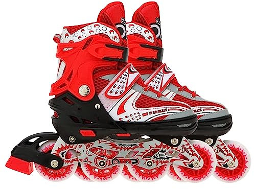 VERRA Unisex-Adult 733-INLINESKATES-RED-L Roller Skate, Red, L