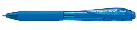 Pentel BX440-S Kugelschreiber mit Druckmechanik, 12 Stück, Hellblau