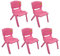 TOYO 5x Children Strong Stackable Kids Plastic Chairs Picnic Party Garden Nursery Club Indoor Outdoor (Pink)
