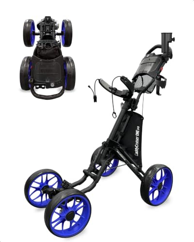 CaddyTek Caddycruiser One Version 8 1-klick-Klappwagen mit 4 Rädern, leicht, kompakt, leicht zu öffnen