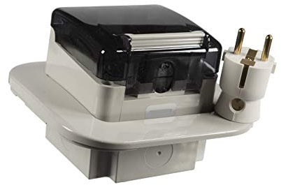 Unterputz Schuko Feuchtraum Steckdose IP66 Hergestellt in der EU mit passende Stecker (Unterputz)