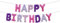 ballonfritz® Luftballon HAPPY BIRTHDAY -Schriftzug in gemischt Rose Rosa Lila - XXL Folienballon als Geburtstags Deko, Begrüßung, Party Geschenk oder Fotorequisite