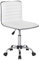 Yaheetech Chaise Bureau Blanche sans Accoudoir Hauteur Réglable à Dossier Confortable 120 kg pour Chambre Bureau Studio
