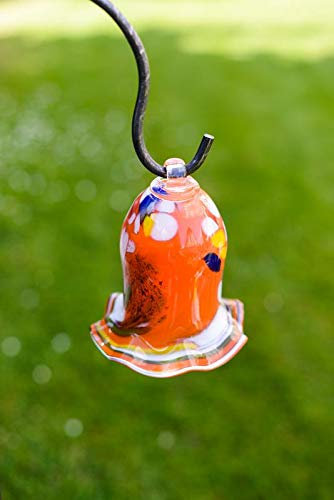 Gardecor Rosenkugel auf Stab – Handgemachte Garten Dekoration für Ihren Garten, hohe Qualität. Alle unsere Deko Garten Kugeln sind Winterfest und aus höchster Qualität (Orange)