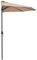 yorten Outdoor Sonnenschirm Gartenschirm Halbrund Ampelschirm mit Aluminiummast Stahlrippen 300 x 150 x 253 cm (L x B x H) Taupe für Terrasse Strand