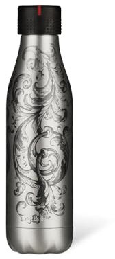 LES ARTISTES Paris A-8143 Bottle'Up, Thermos 500 ml, Gourde isotherme sans BPA, Réutilisable, Garde au chaud 12h et au froid 24h, Acier Inoxydable, Design Tattoo