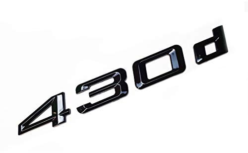MCK Auto - 430d schwarzes glänzendes Logo hinten Emblem Tuning für F32 F33 F36 HB8L1
