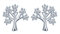 MicLee Einfach Damen Ohrringe 925 Sterling Silber Zirkonia Ohrstecker Glücklicher Baum Lebensbaum Stecker Ohrschmuck mit Geschenkbeutel,Super Weihnachten Geschenk