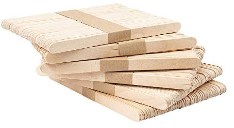 Palillos de madera | Espátula de madera | Palillos de helado de madera | Espátula de madera | 14 cm de largo | 1 cm de ancho | ideal para manualidades, cera y helados | 300 unidades