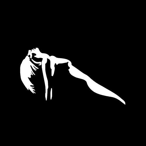 SUIFENG Autoaufkleber 14.3 X 7.7 cm Sexy Hot Girl Frau Sexy Pose Art Vinyl Autoaufkleber Scratched Shelter Schwarz/Silber