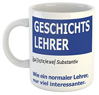 clothinx Tasse als Geschenk für Geschichtslehrer | Wie eine normaler Lehrer nur viel interessanter | Zur Verabschiedung Referendariat und zum Geburtstag | Motiv für Dozenten Liebevoll gestaltet