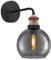 Industrial Glass Globe Wall Light Scone Grey Smoked Antique Vintage E14 Copper Lamp Holder M0 231- F