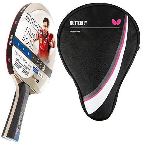 Butterfly® Timo Boll Platin Tischtennisschläger | Tischtennis Racket Bat TT Profi Wettkampfschläger für fortgeschrittene Spieler | ITTF zertifizierter Pan Asia Belag | anatomische Griffform