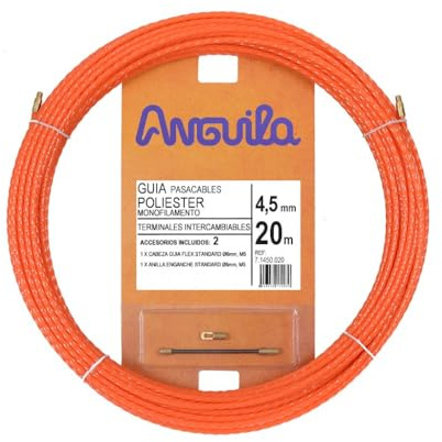 Guia Pasacables Anguila 71450020 MAX 4,5mm Triple.Trenzado.20mt Naranja