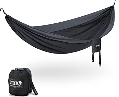 ENO, Eagles Nest Outfitters SingleNest Lightweight Camping Hammock, Black/Charcoal
