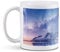 1 x 11oz (284ml) White Ceramic Mug Cup - Snowy Mountains Milky Way Design for Coffee Tea Drinks Kitchen Birthday Office Fun #3136