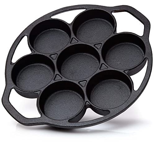 BBQ Nerd 6er Muffinbackform aus Gusseisen - Cupcake Pan für Grill, Ofen & Dutch Oven - Antihaft Muffinförmchen - Gusseiserne Muffinform mit Henkel