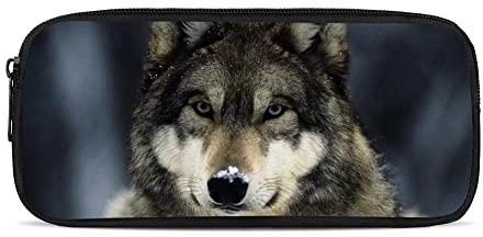 chaqlin Trousse à Crayons 3D Animal Wolf pour Le Bureau de l'école, Sacs à Crayons pour stylos de Retour à l'école