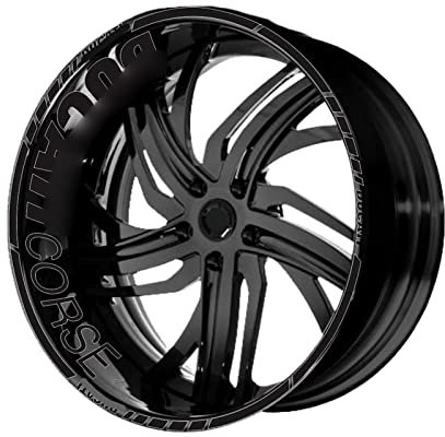 Racing Reflective Für Ducati Rim Sticker Wheel Decal Corse Logo Für Ducati Monster Multistrada Performance Schmücken (Color : Black)