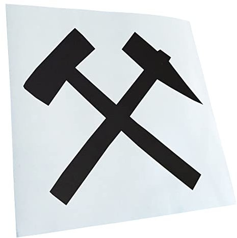 Kiwistar - Autoaufkleber - Mattschwarz - 10x9cm Bergbau - Glück auf! - Kumpel - Heckscheibe Auto Aufkleber wetterfest für Kfz LKW Mofa Truck - Sticker außen selbstklebend Tuning Zubehör für Fenster