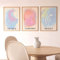 FEOFTIE Engel-Zahlen-Poster, Blau-Rosa, Pastellfarben, Farbverlauf, Wandkunst, Spirituelle Poster, Gesetz der Anziehung, Drucke, 3x A3, Unisex, Wohnraum