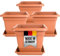 2friends 4er Set Blumentopf Gross mit Untersetzer 28x28 cm, Pflanzkübel GroÃŸ AuÃŸen, Pflanzentopf Pflanzkübel Kunststoff, Blumenkübel Pflanztöpfe Blumentöpfe Terracotta, Model: Eleonor