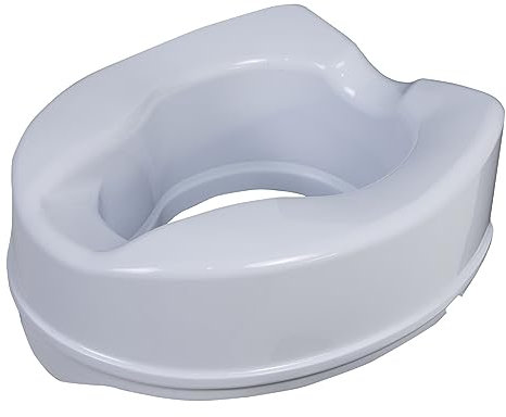 Sanitec - Elevador WC Adulto sin Tapa (15 cm de altura), Alzador WC Adulto, Asiento Elevador WC Universal, Adaptador WC para Mayores y Minusválidos, Elevadores Inodoros para Adultos