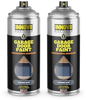 GARAGE DOOR SPRAY PAINT - Exterior & Interior Door - Multi Surface - Metal, Wood & uPVC - No Primer or Top Coat - 1 x 400 ml - Professional Standard Fast Dry Satin Finish - SAPPHIRE BLUE