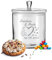 LALALO Leonardo Keksdose mit Gravur als Hochzeit Geschenk, Keksglas/Bonbonglas personalisiert als Hochzeitsgeschenk, Vorratsdose für Paare zum Hochzeitstag als Geldgeschenk (Liebeszauber)