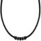 SHIEAGLELD Collier Homme en Cuir Tressé - Pendentif Cordon Noir Avec Fermoir Acier Inoxydable