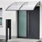 [en.casa] Vordach für Haustür Mellerud Überdachung 200 x 100 cm Pultvordach Balkon Türüberdachung Polycarbonat Aluminium Schutzdach Terrasse Schwarz/Transparent