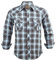 COEVALS CLUB Mens Shirts Long Sleeve Casual Push Button Plaid Suit Regular Fit Western Cowboy Pearl Snap Two Pockets Work Derss Button Up Shirts(Black & Barrier Reef #39 L)