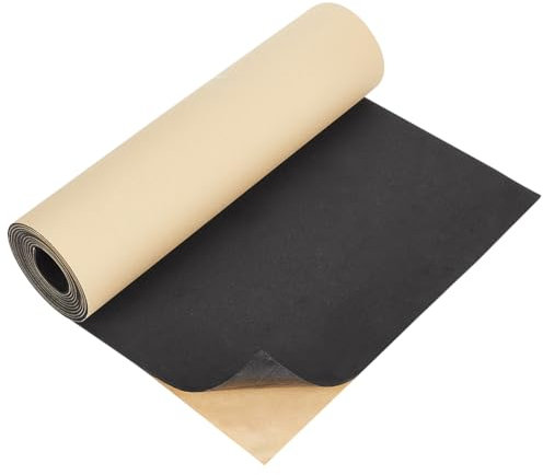 BENECREAT Rollo Espuma Eva Adhesiva 2mx30cm, Hojas de Espuma Eva Adhesivas Negras de 2mm, Manualidades de Espuma para Cosplay para Suministros de Arte de Halloween, Álbum de Recortes de Papel