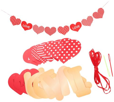 TOPBATHY 2st Liebe Flagge Heirate Mich Banner Valentinstag Hintergrund Fröhliches Valentinstag-banner Valentinstag Girlanden Muttertagsbanner Valentinstag-herzgirlande Kamin Papier