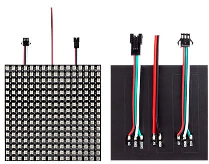 SVFISHKK WS2812B RGB LED Digital individuell adressierbar Panel Licht LED Modul Matrix Bildschirm DC5V Controller Bild Video Text Display (1 Stück 16 x 16 Pixel)