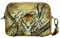 Anna by Anuschka Damen Women's Hand-Painted Leather Twin Zippered Crossbody Umhängetasche mit Zwei Reißverschlüssen, Afrikanischer Leopard, Hellbraun