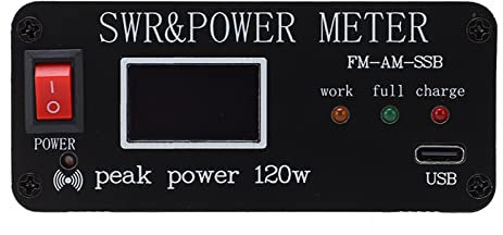 Yuecoom Shortwave Power Standing Wavemeter, SWR and Power Meter Ham Radio, Aluminum Alloy Standing Wavemeter Radio Frequency Meter