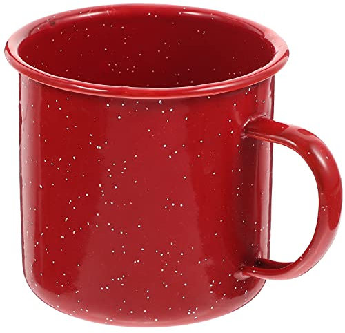 Taza de café esmaltada Camping Tin Campfire Taza Tazas de metal Taza de esmalte vintage Taza de bebida Taza de leche Tazas de té for bebidas de café Leche Té Cerveza Bebida