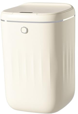 Qcwwy Cubo de basura inteligente automático con tapa, cubo de basura sin contacto de gran capacidad de 20 litros para cocina doméstica, material plástico premium