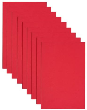 Jtnohx Moosgummi, Moosgummi Platten, 17.78×28.7cm 9 Stucke Farbige Eva Schaumstoffplatte zum Basteln, DIY-Bedarf(Rot)