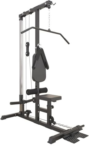 MIDUOLAI Latzugmaschinen, Fitnessgeräte Mit Kabelzugsystem, Mit Latzug Aufsätzen, Latzug-Trainingsgerät, Für Das Fitnessstudio Zu Hause,Schwarz
