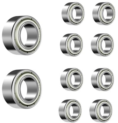 ANGEEK 10 Stück 686 ZZ Kugellager 6 mm x 13 mm x 5 mm,Vorgeschmiert,Doppeldichtung, 686ZZ Rillenkugellager