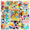 Surf Aufkleber 50 Stück Summer Strand Surf Vinyl Aufkleber für Laptop Skateboard Koffer Telefon Motorrad Computer Auto Scrapbook Gepäck,Wasserdicht Cartoon Surfing Sports Sticker für Kinder Jungen