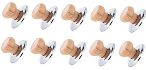 PRETYZOOM 10 Piezas Cuentas De Tapa De Olla De Madera Manija De Reemplazo para Tapa De Olla Perilla Superior Accesorio De Cocina para Sujeción De De