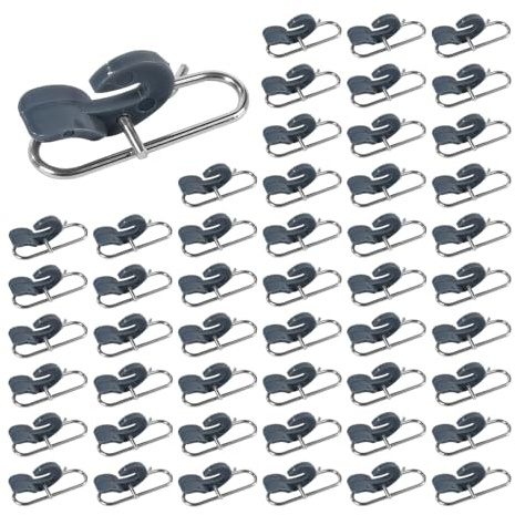 Ieron 50 Pieces Fishing Tackle Impact Clips Stainless Steel Fishing Impact Bait Clips For Freshwater Saltwater Sea Fishing Bait Clips