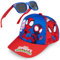 Get Trend Spidey Sonnenbrille Kinder Basecap Jungen Set Verstellbare Sommer Kappe Kinder Sonnenbrillen UV400 Geschenk Idee (Rot/Blau Spidey)