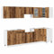vidaXL 11-TLG. Küchenschrank-Set Lyon Altholz-Optik Holzwerkstoff