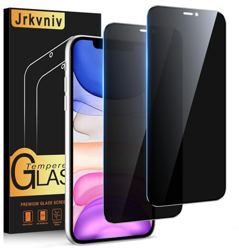 Jrkvniv Sichtschutz Panzer Schutz Glas für iPhone 11/iPhone XR,9H Härte Privacy Schutzfolie Blickschutz,Anti-Spy Schutzglas Folie Displayschutzfolie Kratzfest Sichtschutzfolie Displayschutz,2 Stück