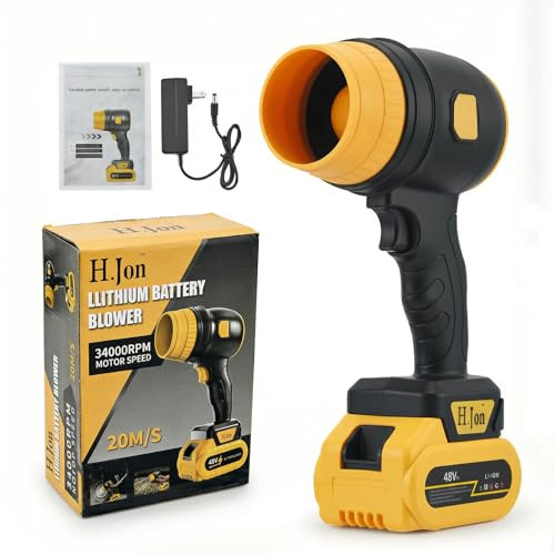 Laubbläser Mit Akku Und Ladegerät, 34000rpm Mini Gebläse Akku Für Laubblasen, 20 M/S, Elektrisches Kleiner Laubsauger Für Auto Trockner, Garten, Staub, Schnee, Ecken Reinigung(001)