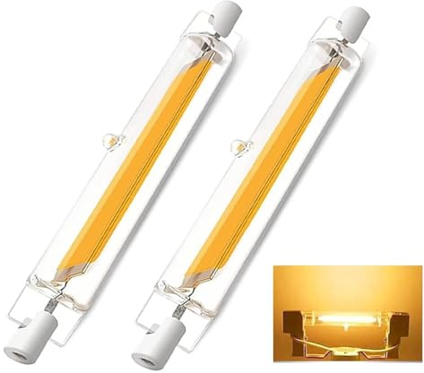 ACAATVE R7S LED 118mm Dimmbar 20W Warmweiß 3000K | 118 mm LED Leuchtmittel für 200W J118 Halogenlampe, 360°Abstrahlwinkel, Kein Flimmern für Stehlampe Wandleuchte Deckenfluter, AC 220V-240V, 2 Stück